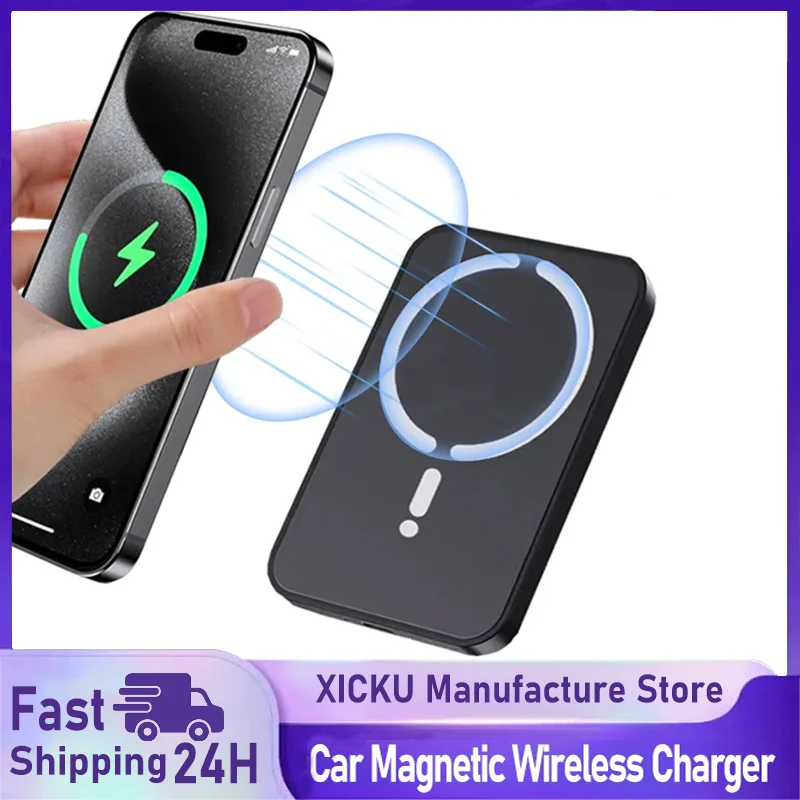 Magnetic Phone Holder For Car Vent - شاحن سيارة لاسلكي مغناطيسي بفتحة تهوية