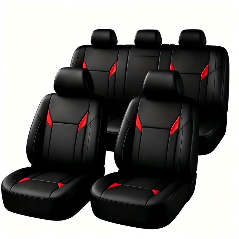 Leather Car Seat Covers Full Set Universal - أغطية مقاعد سيارات شاملة من الجلد
