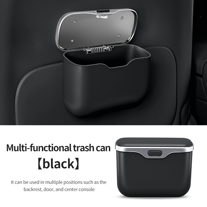 Waterproof Car Trash Can With Lid - سلة مهملات للسيارة بغطاء مبتكر، صندوق