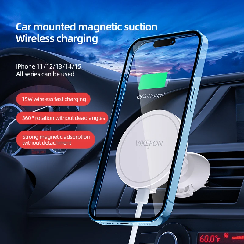 شاحن سيارة لاسلكي مغناطيسي من  - مراجعة Wireless Car Charger Mount Fast Charging وسعره