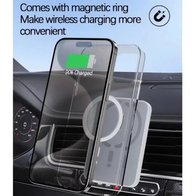 شاحن سيارة لاسلكي مغناطيسي بقو - مراجعة Wireless Car Charger Mount Fast Charging وسعره